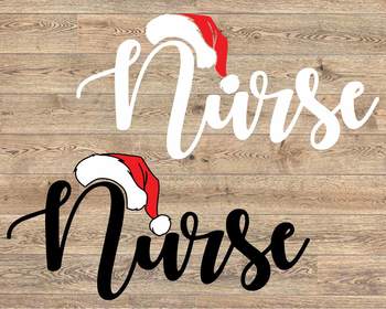 Download Santa Nurse Elf Nurse Svg Anta Hat Svg Xmas Christmas 1122s By Hamhamart