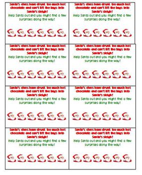 Santa Punch Card by Josette and Christine's Frog Blog | TPT