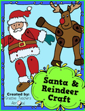 Christmas Holiday Santa or Reindeer Craft Cutting Practice