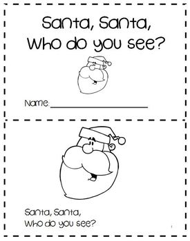 Santa, Santa Independent Reader by Kooky Kindergarten | TpT