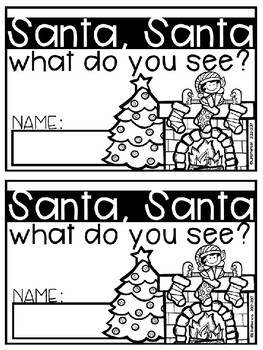 Santa Santa What Do You See? An Easy Reader | TpT