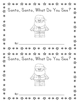 Santa Santa What Do You See Printable Book by Mrs J S | TpT