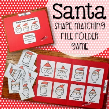 Santa Shape Matching File Folder Game by Limars Stars | TpT