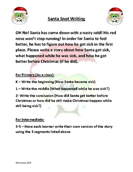 Preview of Santa Snot (Slime) Activity
