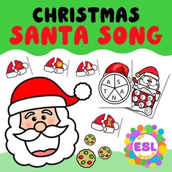Preview of Santa Song - Super Simple Songs /ESL lesson for kindergarten/