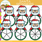 Santa Math Spinners for Christmas Clip Art