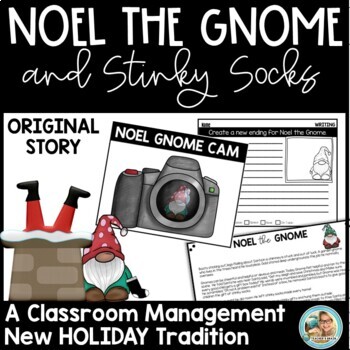 Preview of Santa Stuck in Chimney Craft | Noel Gnome & Stinky SOCKS | Classroom Management