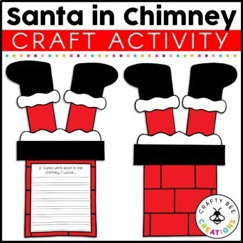 Preview of Santa is Stuck in the Chimney Craft | Santa Craft Activity | Christmas Writing