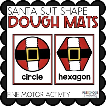 Preview of Santa Suit Shape Dough Fine Motor Mats