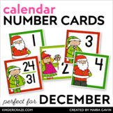 Santa's Elves Themed Christmas Calendar Numbers