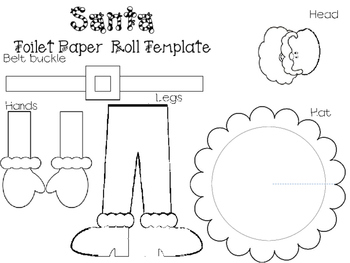 Santa Toilet  Paper  Roll  Template  by Kelly Boyce TpT
