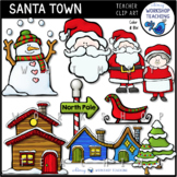 Santa Town Clip Art
