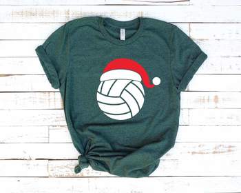 Preview of Santa Volleyball Hat Christmas svg Elf sweater ball mom tackle merry 1137s