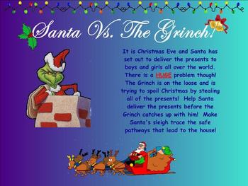 Preview of Santa Vs. The Grinch! - A Vocal Exploration Activity-SMARTBOARD/NOTEBOOK EDITION