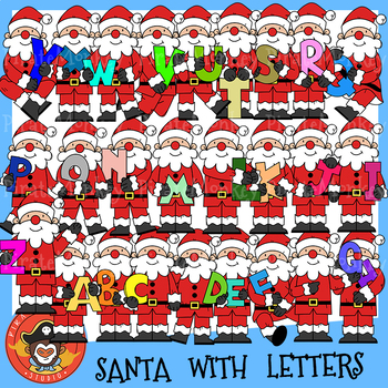 Preview of Santa With Letters Clipart