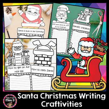 Santa Writing Craftivities - Christmas Writing Crafts by Tales From Miss D