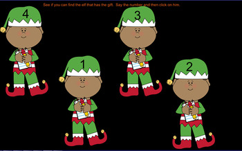 Preview of Santa and Elf Sight Word and Number Smartboard