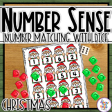 Santa and Gingerbread Number Matching game boards for numb