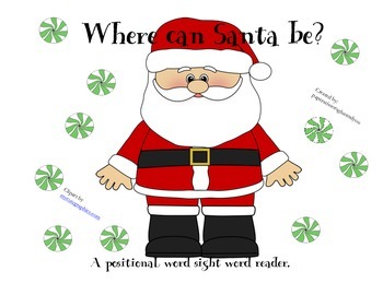 Preview of Santa positional word sight word reader