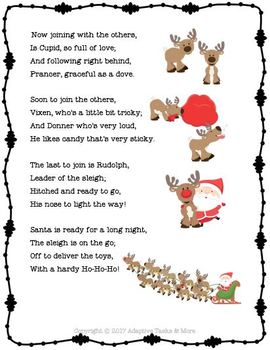 Santa's Busy Day Rhyme Worksheet, File Folders and Puzzles by Adaptive ...