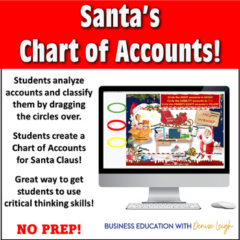 Preview of Santa's Chart of Accounts Digital Activity (Christmas Accounting Class Lesson)