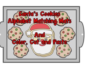 Christmas Cookies - Play doh dough mats - fine motor skills