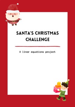 Preview of Santa's Christmas Challenge: A linear equations project