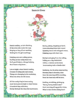 Santa's Elves-Christmas Poem- (-ing pattern) by Amy Kisor | TPT
