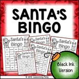 Santa's Holiday Bingo | Black and White Version