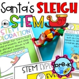 Santa's Sleigh PreK STEM |  December Preschool STEM Activi
