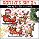 Santa's Sleigh and Reindeer Christmas Counting Activity