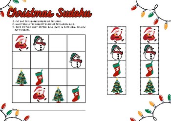 Preview of Santa's Sudoku Spectacle: Christmas Puzzles for Young Minds