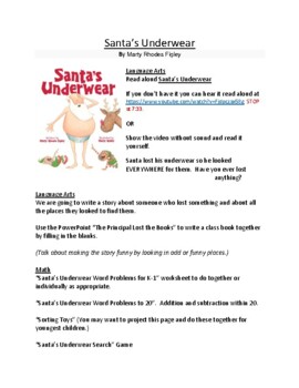 Santa's Underwear Book by Marty Rhodes Figley