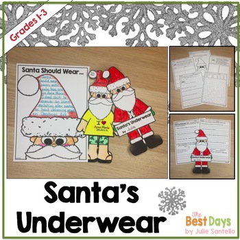 Preview of Santa's Underwear Comprehension and Craft Activity