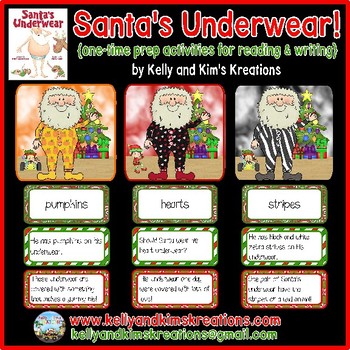 Preview of Santa’s Underwear! {one-time prep activities for reading & writing}