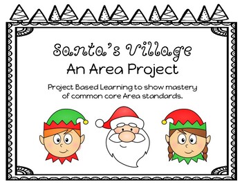 Preview of Santa's Village Area Math Project