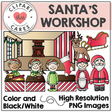 Santa's Workshop Christmas Holiday Clipart by Clipart That Cares