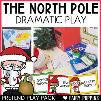 Preview of Santa's Workshop Dramatic Play Printables | Pretend Play Christmas, North Pole