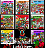 Santa’s house Megabundle clip art- 400+ graphics!!