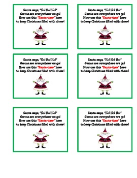 Santa-tizer Poem for Fun Gifts by JodiN | Teachers Pay Teachers