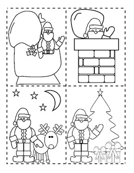 Download Santa's Christmas Night Sequence of Events Activity Cut, Glue and Write