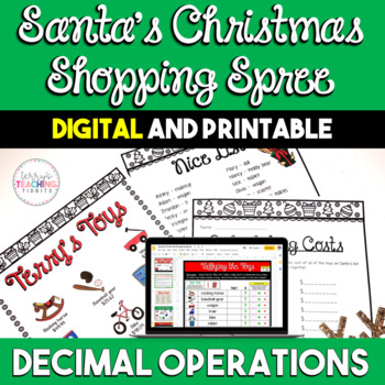 Preview of Santa's Christmas Shopping Spree - 5th Grade Decimals Challenge