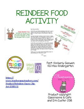 Santa's Magic Reindeer Food Activity by Classrooms and Cats | TpT
