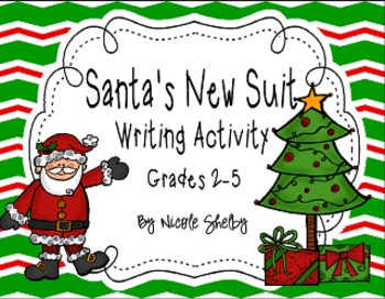 santas new suit writing activity