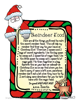 Santa's Reindeer Food! By Rebecca Drake Lehtinen And Whitney Ueltzen