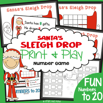 Preview of Christmas Math Game {Subtraction with Ten Frame}