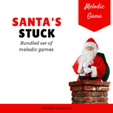 Distance Learning Christmas Melodic Game Bundle: Santa's Stuck