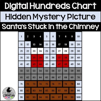 Preview of Digital Santa's in the Chimney Hundreds Chart Hidden Picture PPT or Slides™