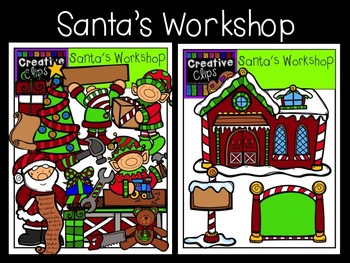 Preview of Santa's Workshop Christmas Clipart {Creative Clips Clipart}