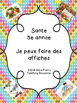 Preview of Santé 5e année Je Peux Affiches